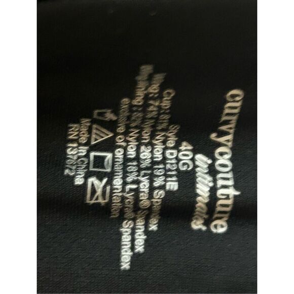 Curvy couture convertible strapless bra 40G rn#137672 black lace 5 hooks bra new - Picture 5 of 5